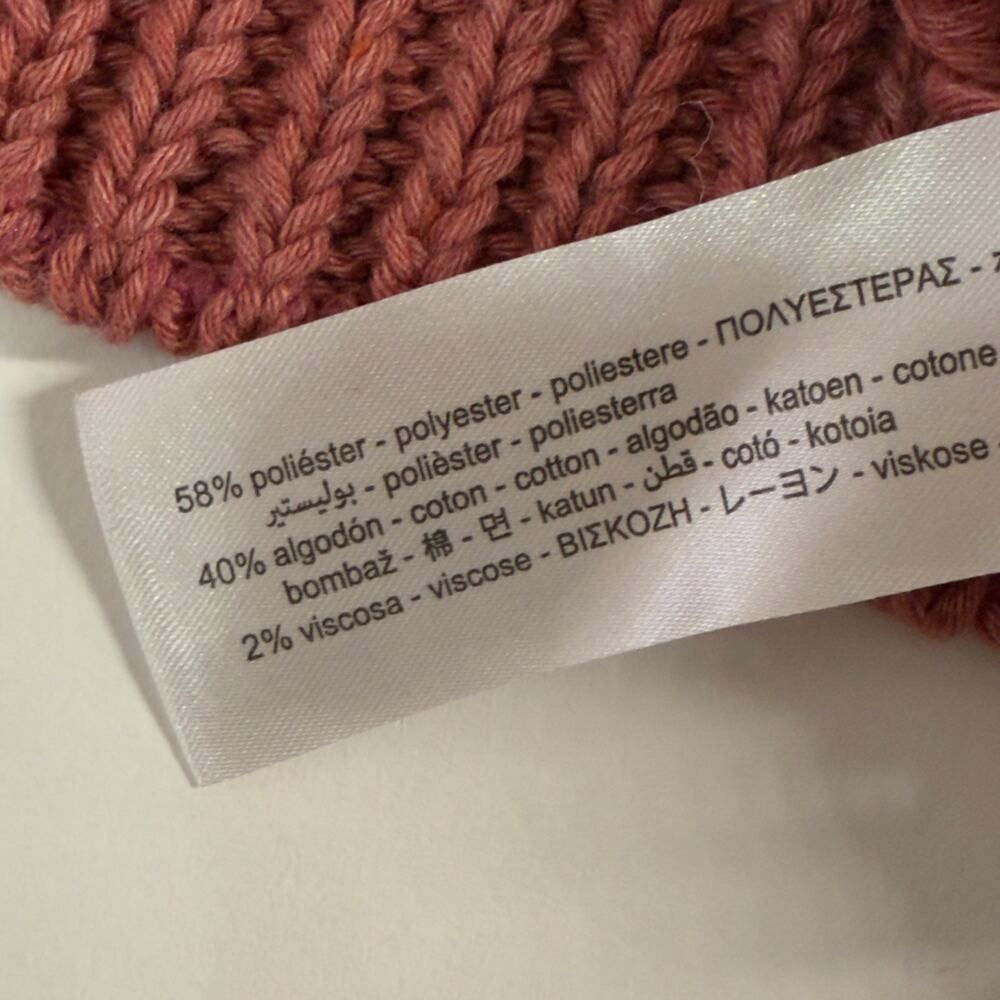 Zara Womens Dusty Rose Crochet Open Knit Hoodie Sweatshirt M NEW Unlined - Picture 8 of 11